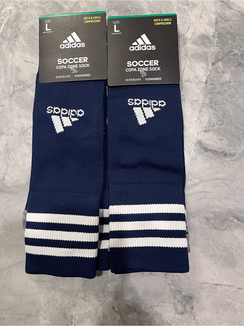 BUNDLE! 2-Pack of adidas Copa Zone Cushion IV Soccer OTC Socks!